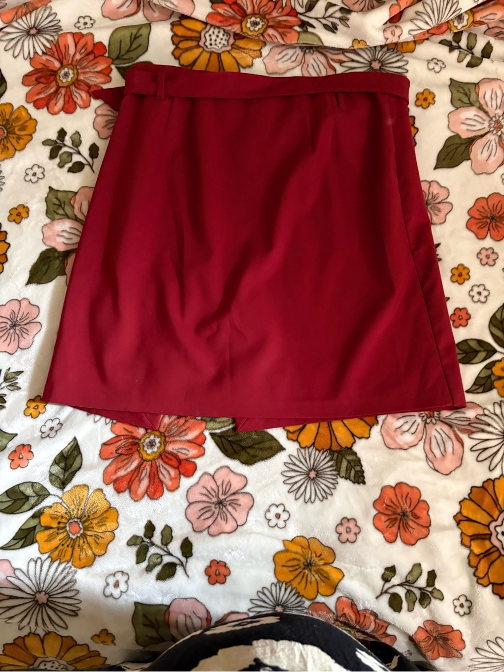 NWT White House Black Market Belted Rust Burnt Orange Skirt Size 12 - Picture 10 of 11